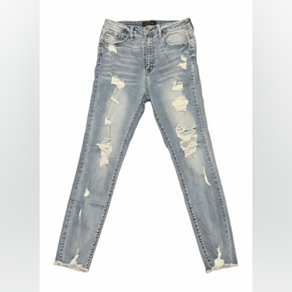 Denim - Distressed Light Blue Jeans